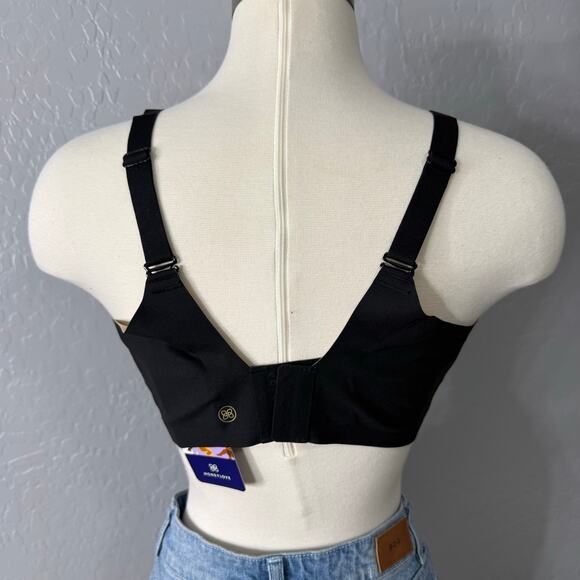 Honeylove CrossOver V Neck Bra, Black, XL - Picture 3 of 7